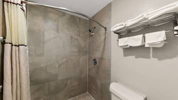 Free toiletries, hair dryer, towels