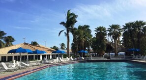 Double Room Pool View | In-room safe, desk, blackout curtains, iron/ironing board