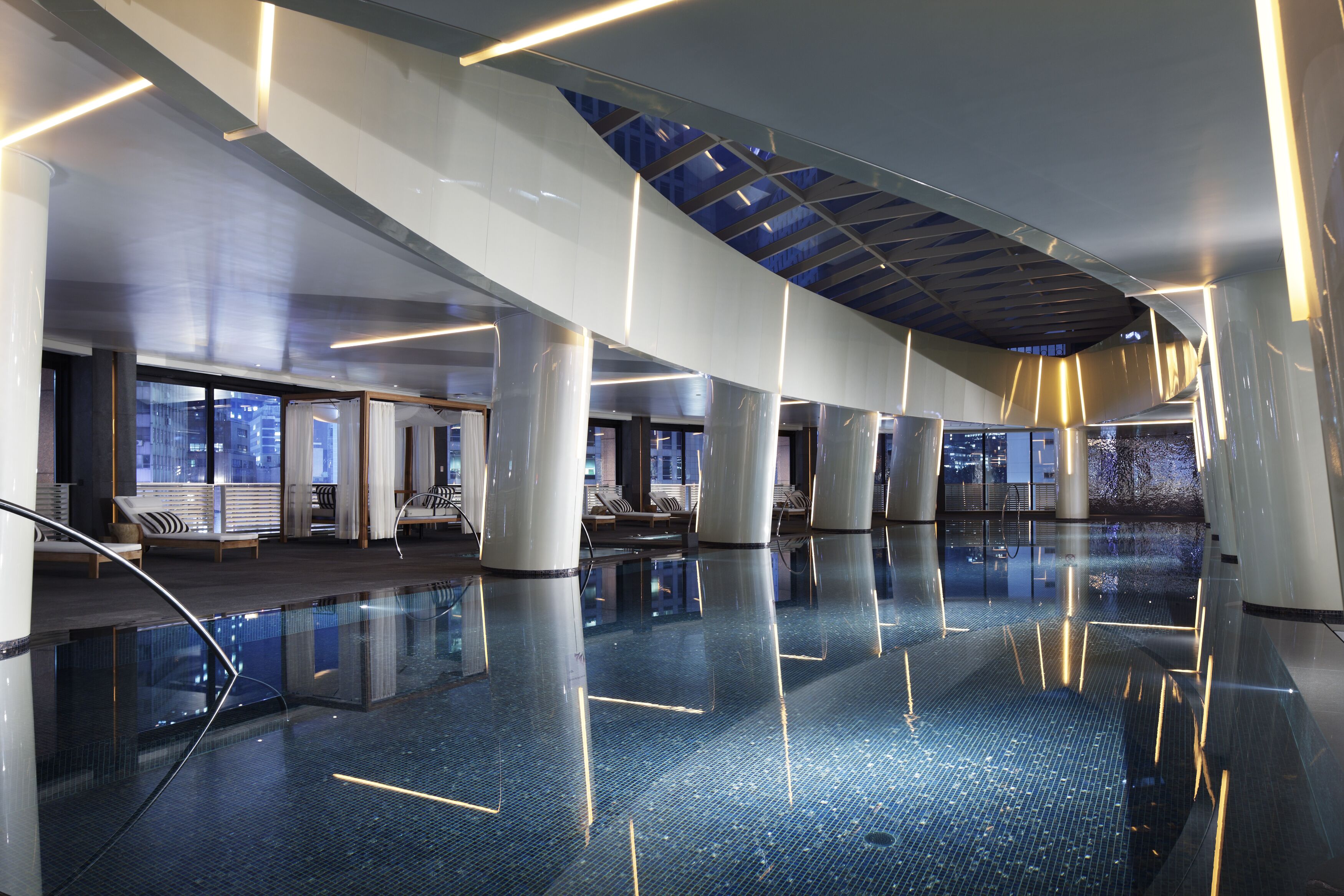 Indoor pool, open 6:00 AM to 10:00 PM, pool cabanas (surcharge)