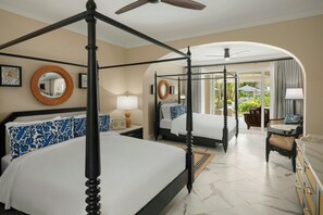 Junior Suite, 2 Queen Beds, Terrace, Garden View (Pool) | Pillowtop beds, in-room safe, desk, blackout drapes - Colony Club, a Luxury Collection Resort, Barbados (Holetown)