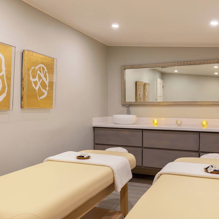 Body treatments, aromatherapy, body scrubs, facials, 2 treatment rooms