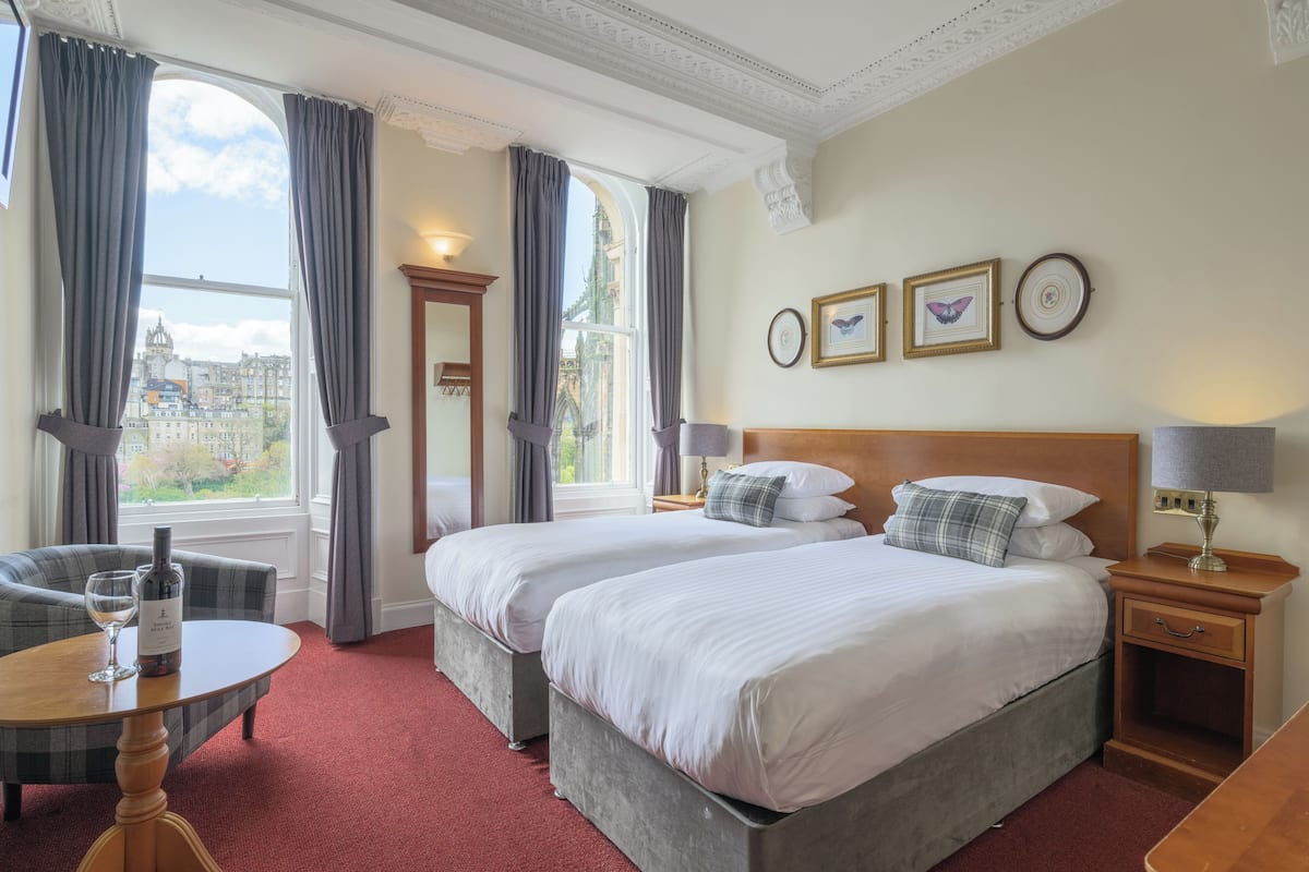 Standard Twin Room, 2 Twin Beds (Princes Street View) | Desk, iron/ironing board, free WiFi, bed sheets
