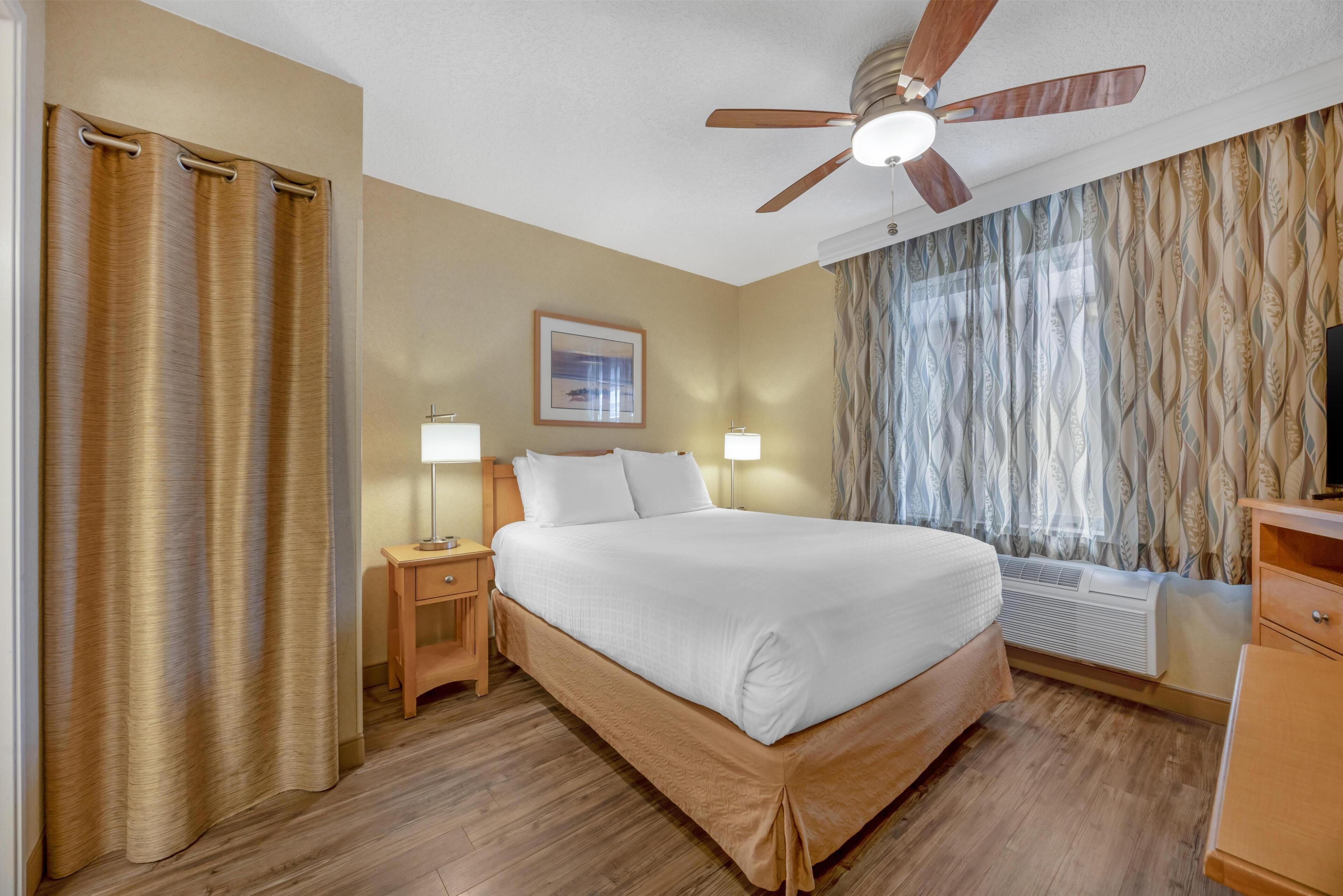 In-room safe, blackout curtains, iron/ironing board