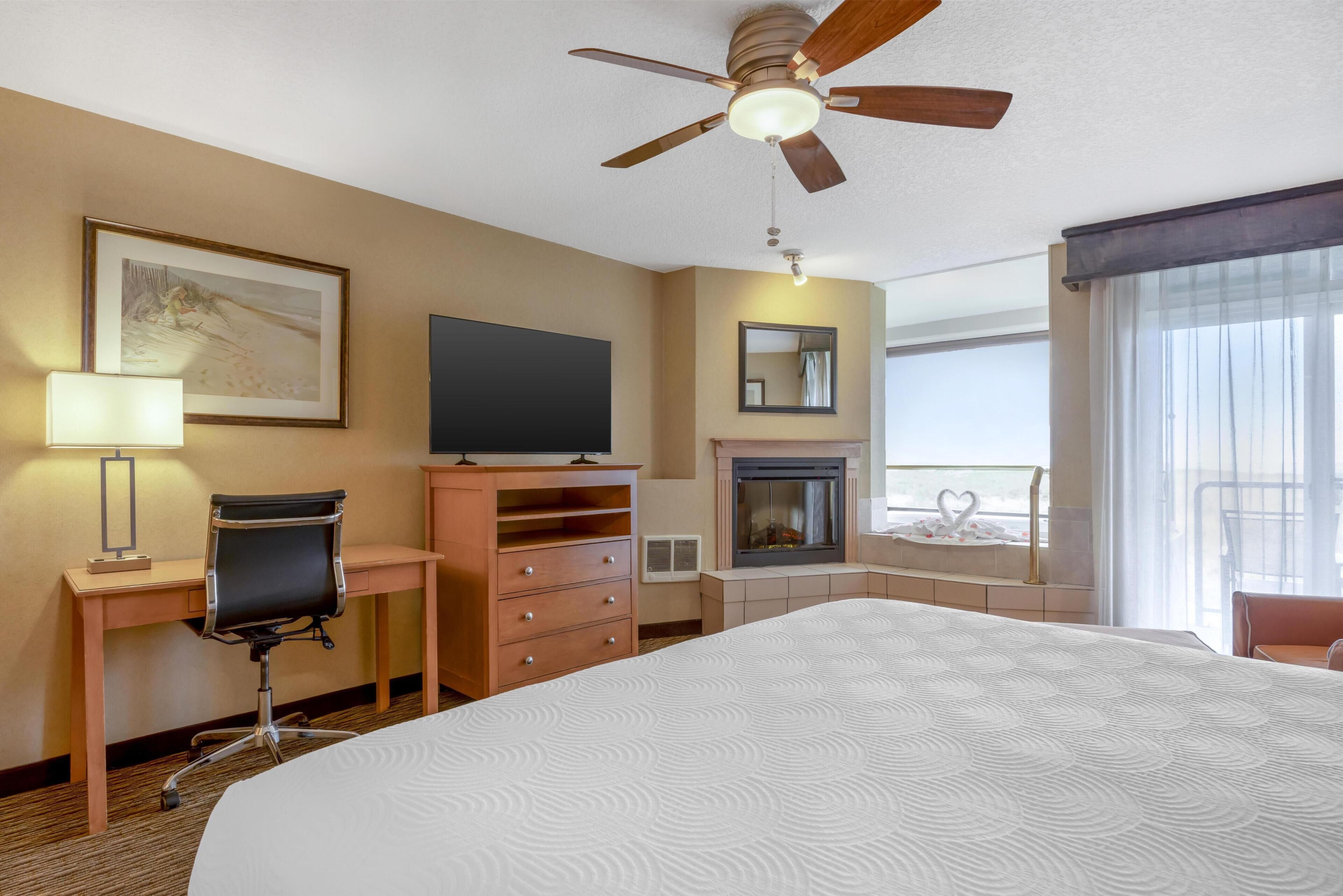Pillowtop beds, in-room safe, blackout drapes, iron/ironing board