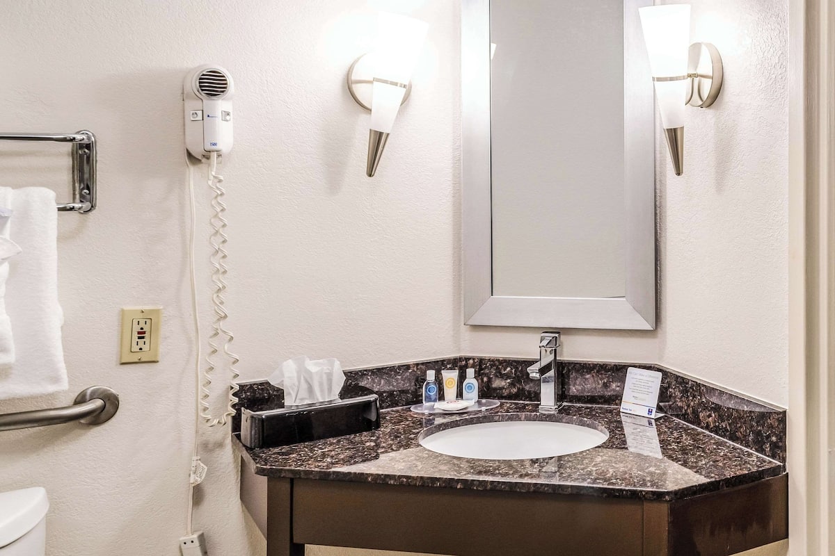 Room, 1 Queen Bed, Accessible, Non Smoking | Desk, laptop workspace, blackout drapes, iron/ironing board