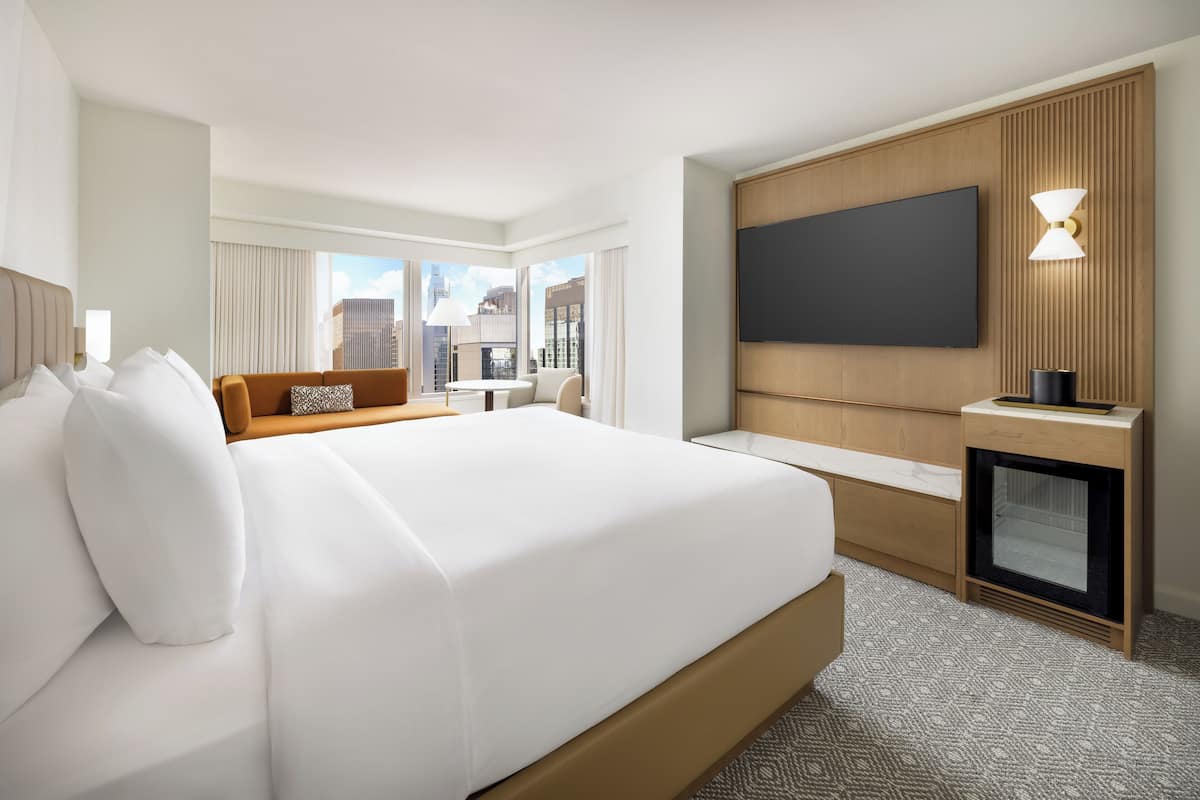 Premium bedding, down duvets, pillow-top beds, in-room safe