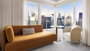 Room, 1 King Bed, Corner | Premium bedding, down comforters, pillowtop beds, in-room safe