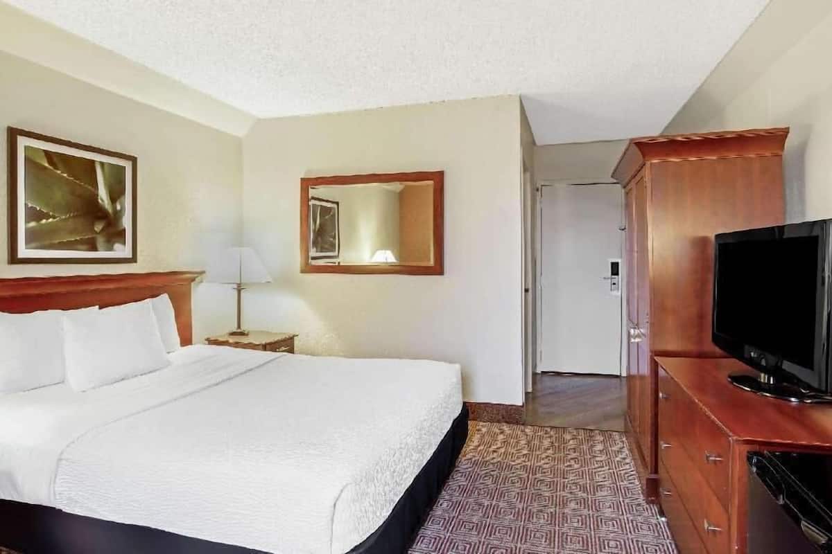 Premium bedding, desk, blackout curtains, iron/ironing board
