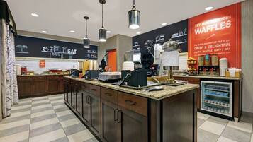 Free daily buffet breakfast