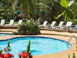 2 outdoor pools, pool umbrellas, sun loungers