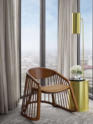 Room, 1 King Bed (High Floor) | Living area | 55-inch LCD TV with cable channels, plasma TV, pay movies