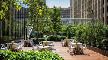 Outdoor banquet area