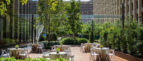 Outdoor banquet area