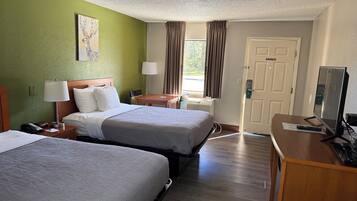 Down comforters, desk, iron/ironing board, WiFi (free)