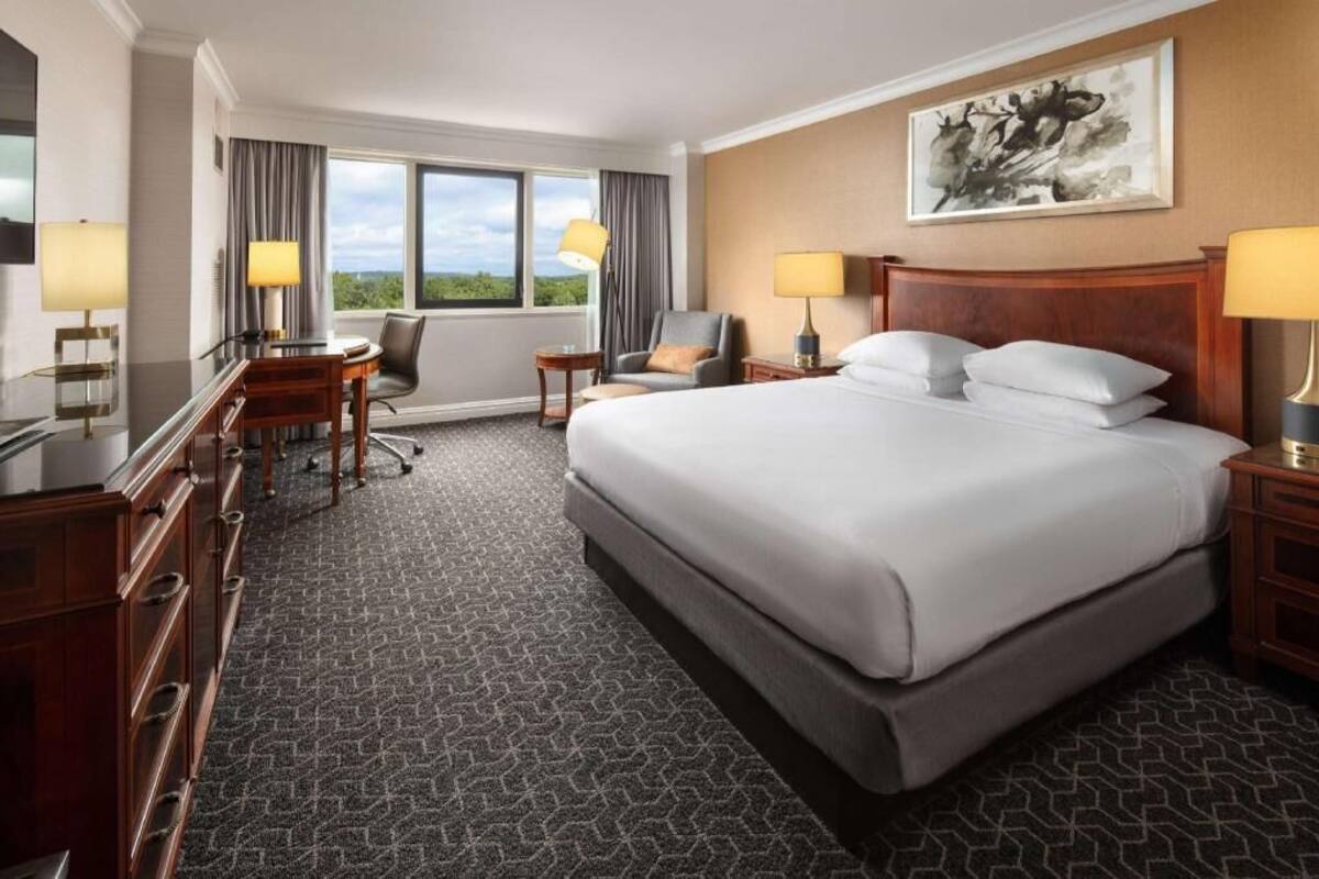 Premium bedding, down comforters, pillowtop beds, in-room safe