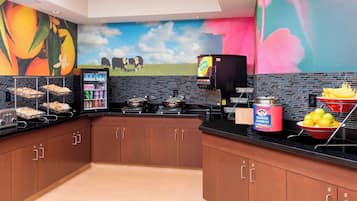 Free daily self-service breakfast