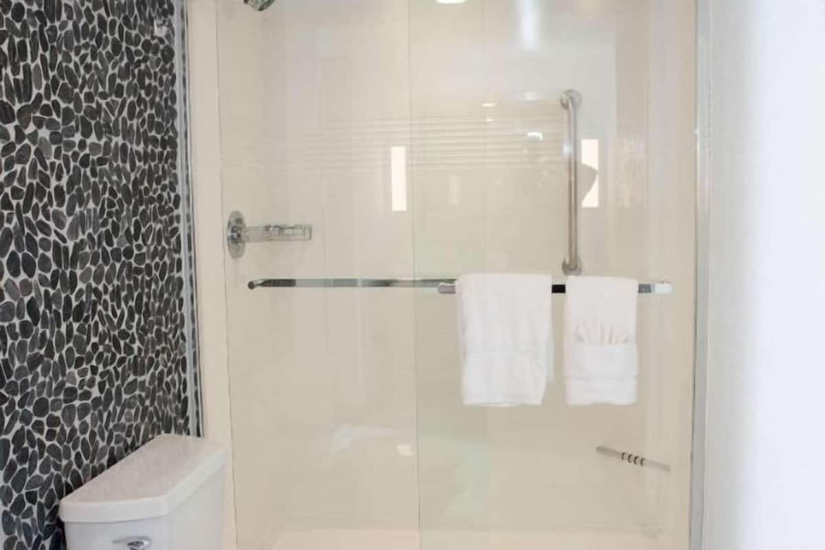 Free toiletries, hair dryer, towels, soap