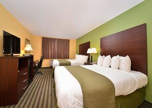Standard Room, 2 Queen Beds, Non Smoking | Desk, iron/ironing board, free WiFi, bed sheets - Quality Inn & Suites Grinnell near University (Grinnell)