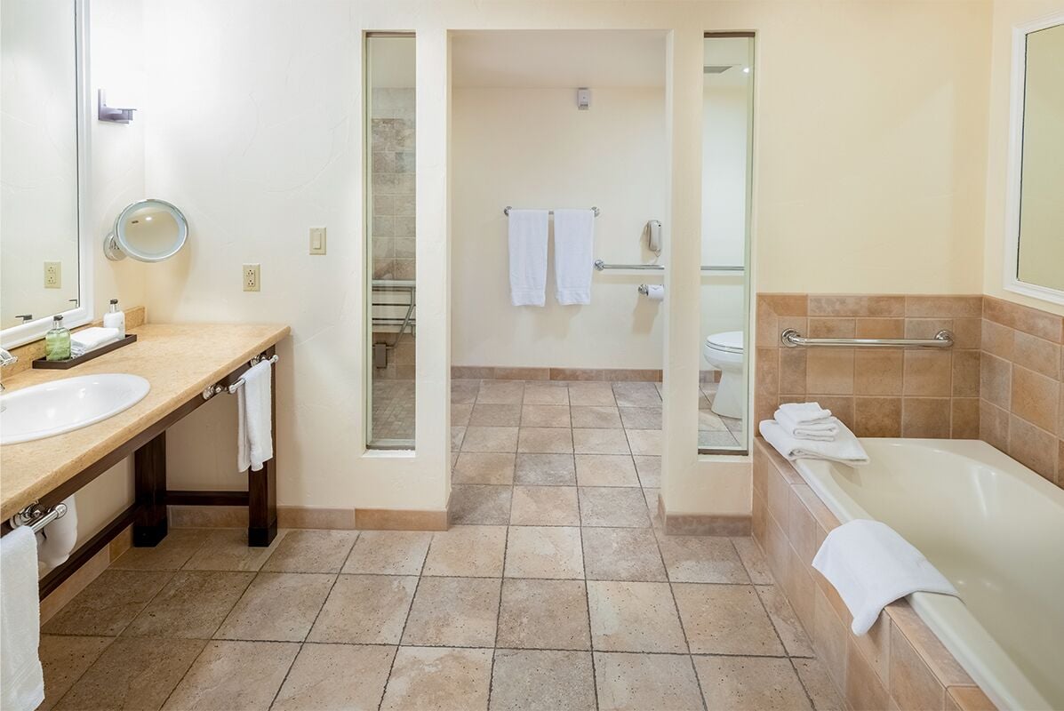Suite Premier, 1 cama King size, acceso para personas con movilidad reducida (Bungalow) | Baño