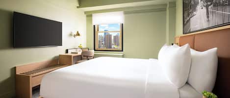 Premium bedding, pillowtop beds, in-room safe, desk