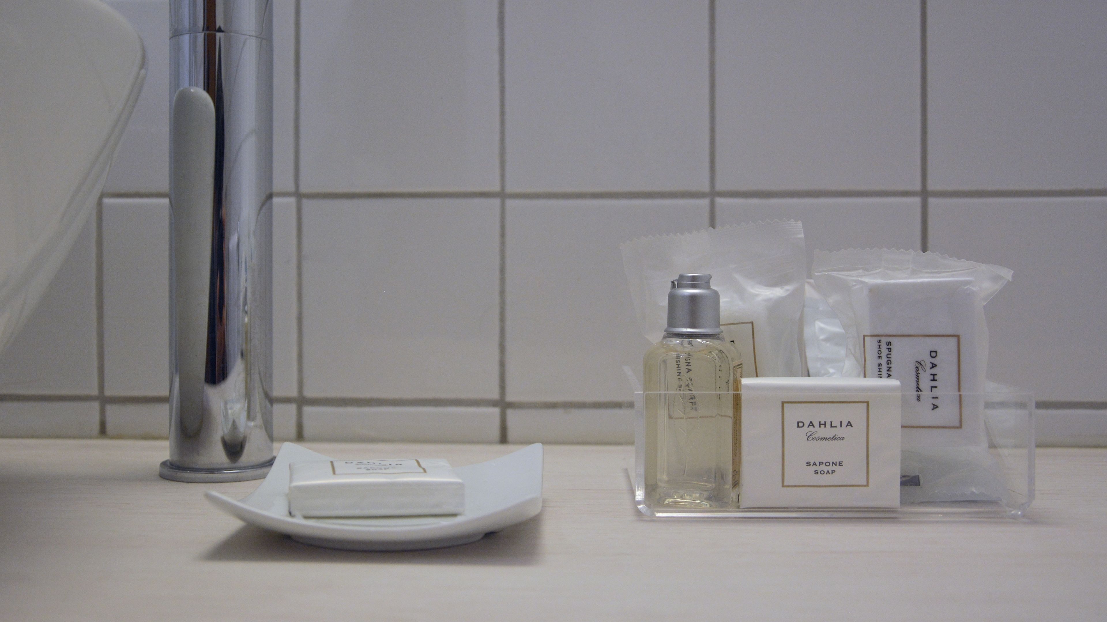 free toiletries, hair dryer, bidet, towels