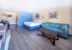 Room, 1 King Bed, Non Smoking | Desk, iron/ironing board, free cribs/infant beds, rollaway beds