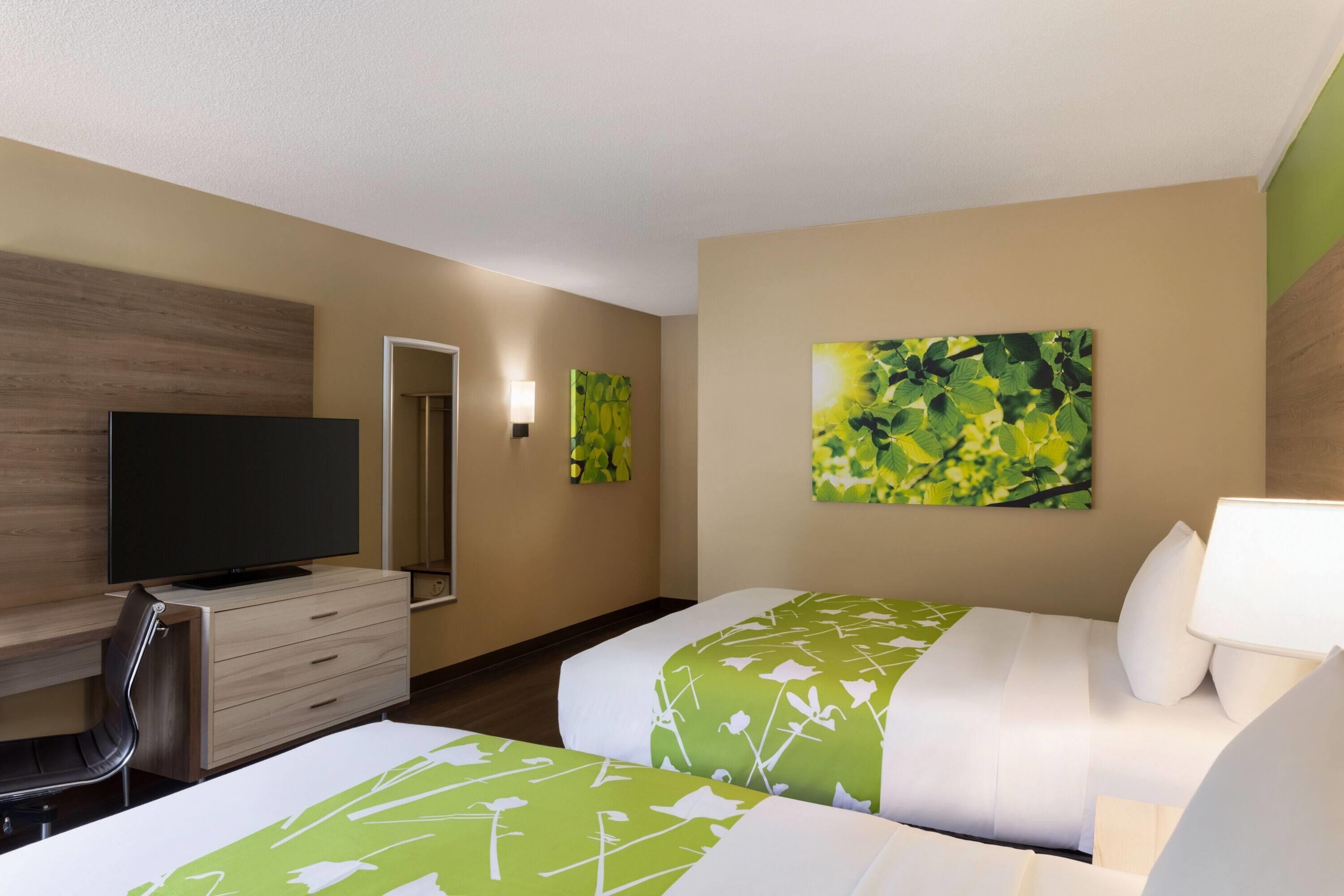 Room, 2 Queen Beds, Non Smoking | Egyptian cotton sheets, premium bedding, pillow-top beds, desk