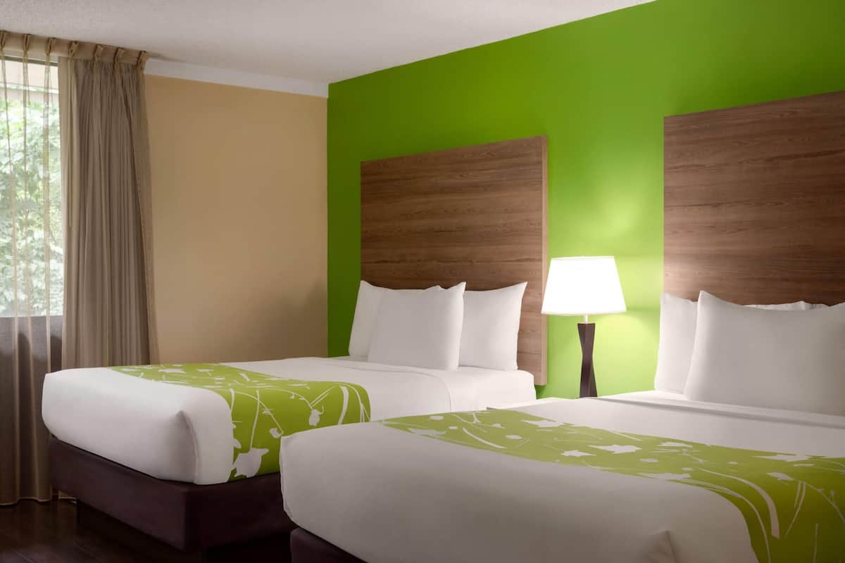 Room, 2 Queen Beds, Accessible, Non Smoking (Roll In Shower) | Egyptian cotton sheets, premium bedding, pillow-top beds, desk