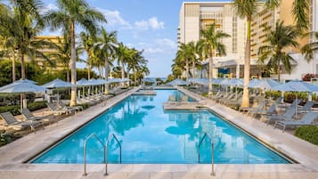 3 outdoor pools, open 7:00 AM to 11:00 PM, cabanas (surcharge)