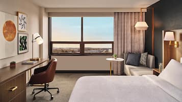 In-room safe, desk, laptop workspace, blackout drapes