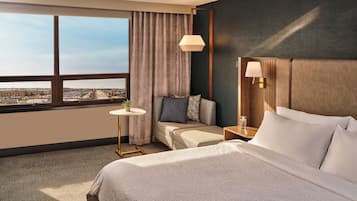 In-room safe, desk, laptop workspace, blackout curtains