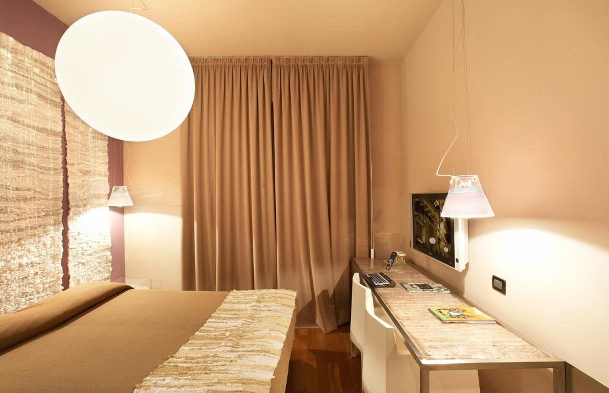 Down duvets, minibar, in-room safe, desk