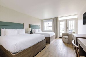 1 bedroom, premium bedding, down comforters, pillowtop beds