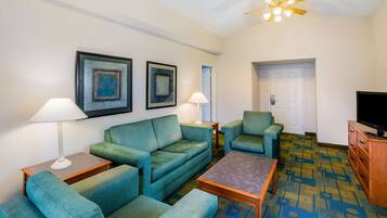 Premium bedding, pillowtop beds, desk, blackout drapes