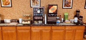 Free daily buffet breakfast