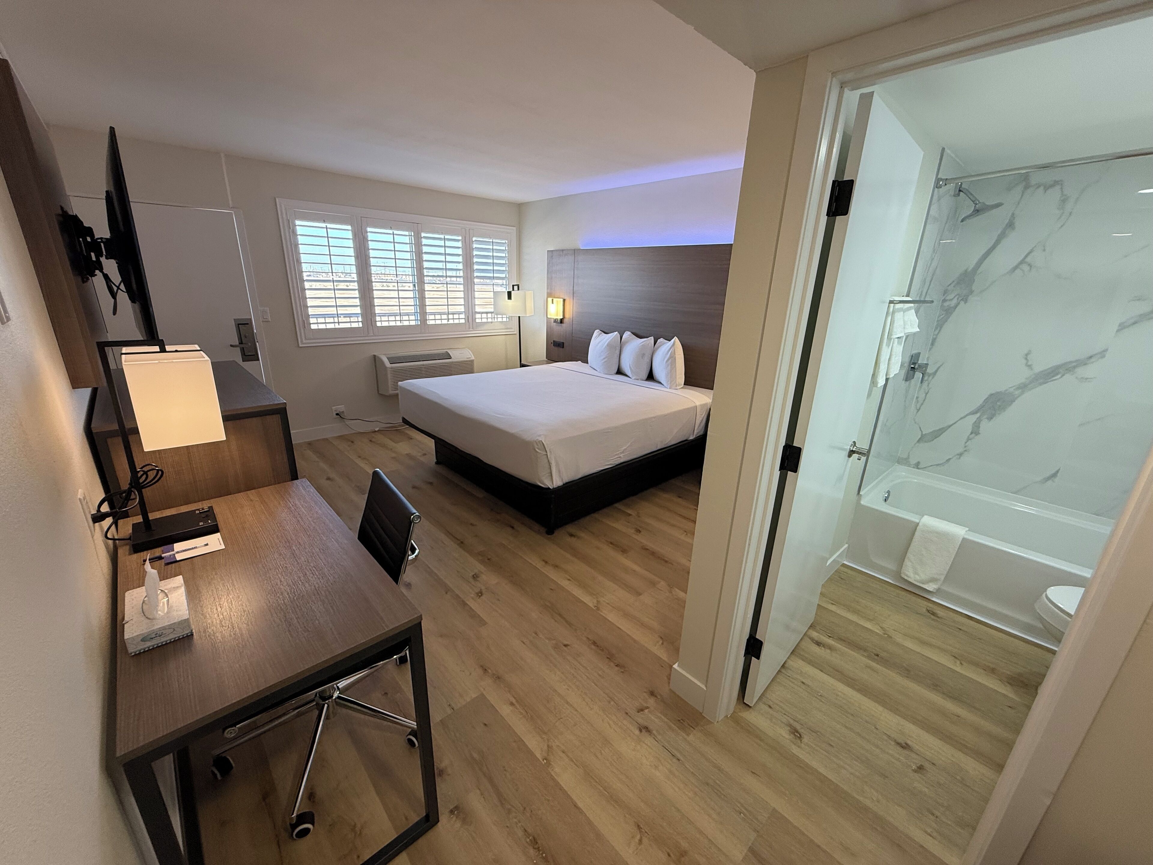 Blackout curtains, iron/ironing board, free WiFi, bed sheets