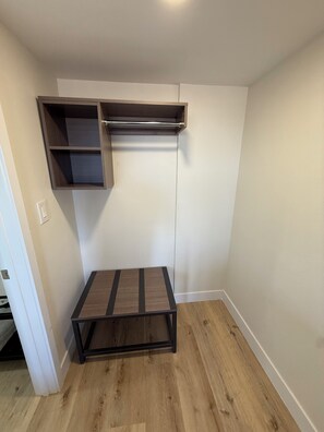 Blackout curtains, iron/ironing board, free WiFi, bed sheets