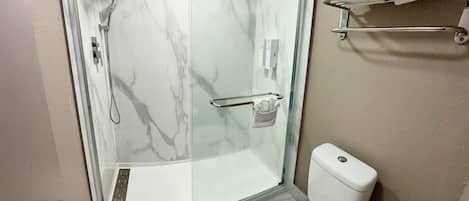 Free toiletries, hair dryer, towels