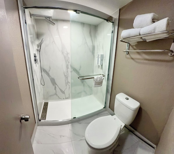 Free toiletries, hair dryer, towels