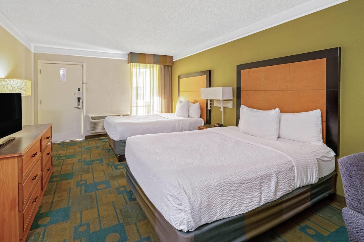 Room, 2 Double Beds, Non Smoking | Premium bedding, desk, blackout curtains, iron/ironing board