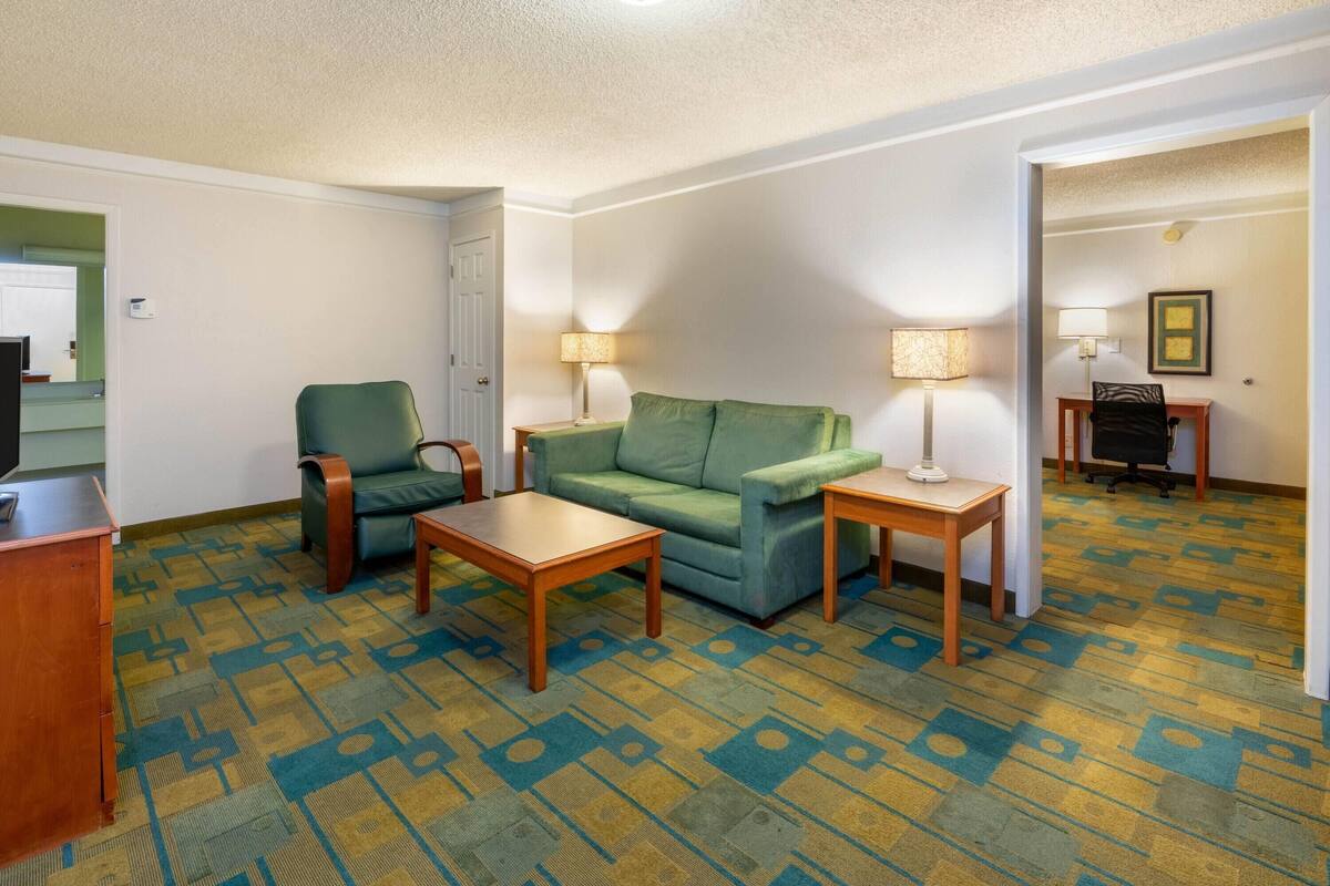 Phòng Suite, 1 giường cỡ king, không hút thuốc (One Bedroom) | Bộ đồ giường cao cấp, bàn, màn/rèm cản sáng 