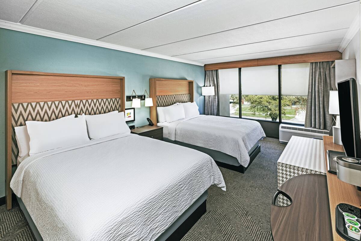 Standard Room, 2 Queen Beds (Walk-In Shower) | Premium bedding, down comforters, Tempur-Pedic beds, desk