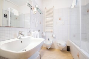 Double or Twin Room | Bathroom | Free toiletries, hair dryer, bidet, towels