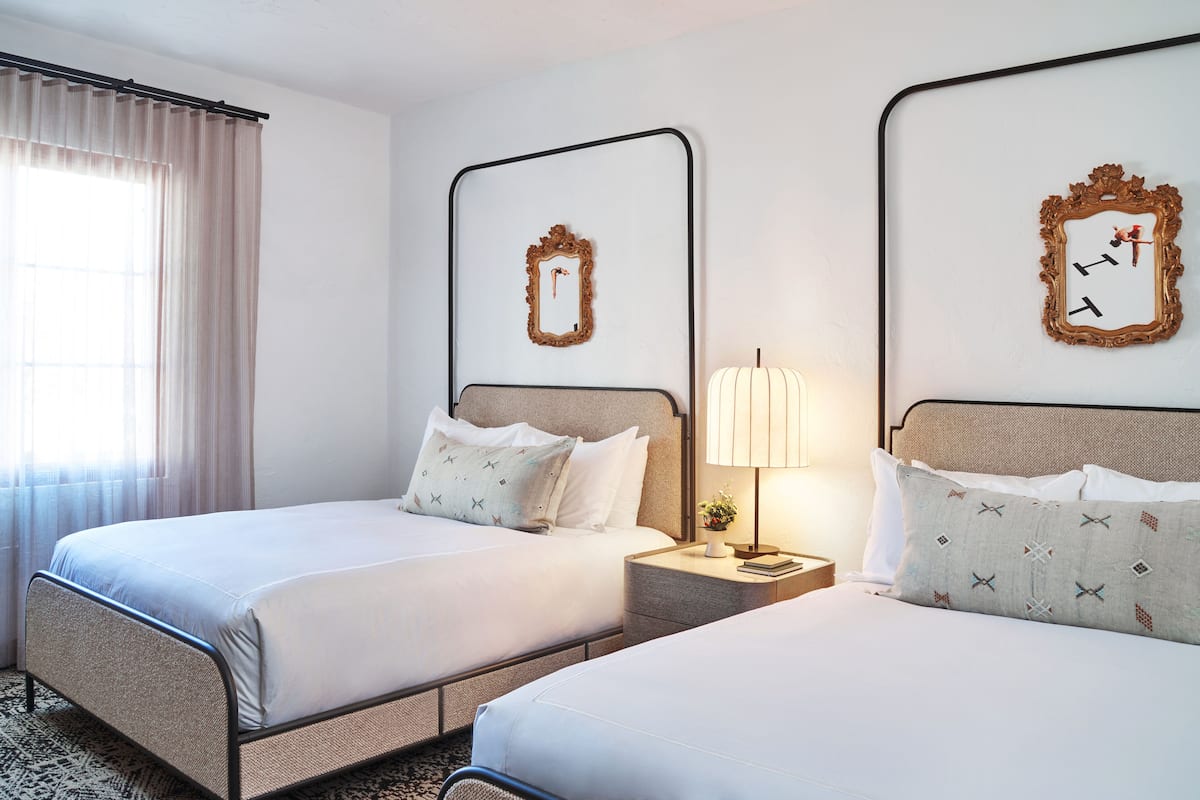 Premium bedding, down comforters, pillowtop beds, in-room safe