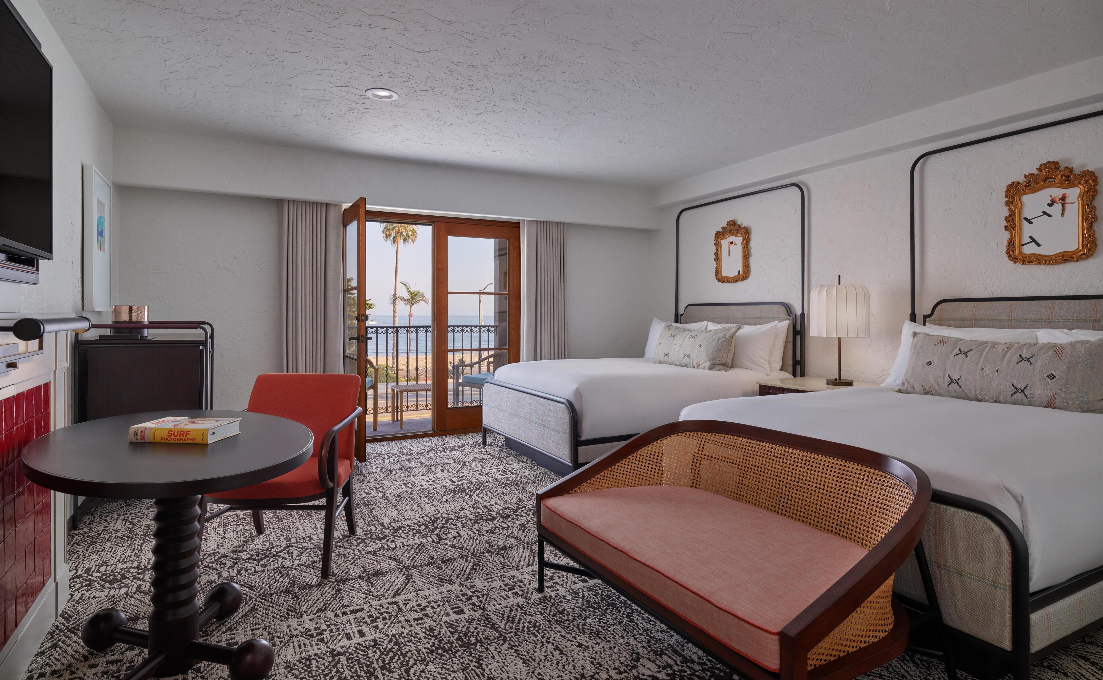 Room, 2 Queen Beds, Balcony, Ocean View | Premium bedding, down comforters, pillowtop beds, in-room safe