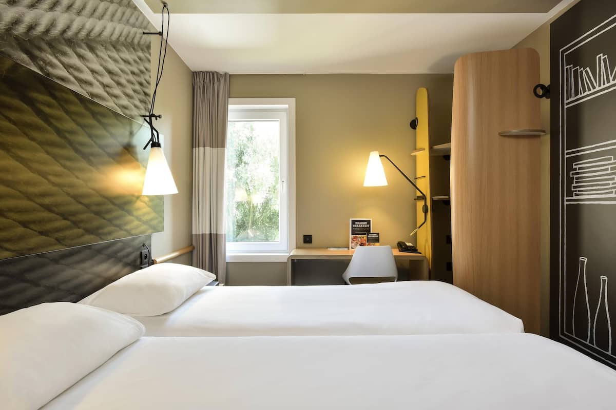 Desk, blackout curtains, iron/ironing board, free WiFi