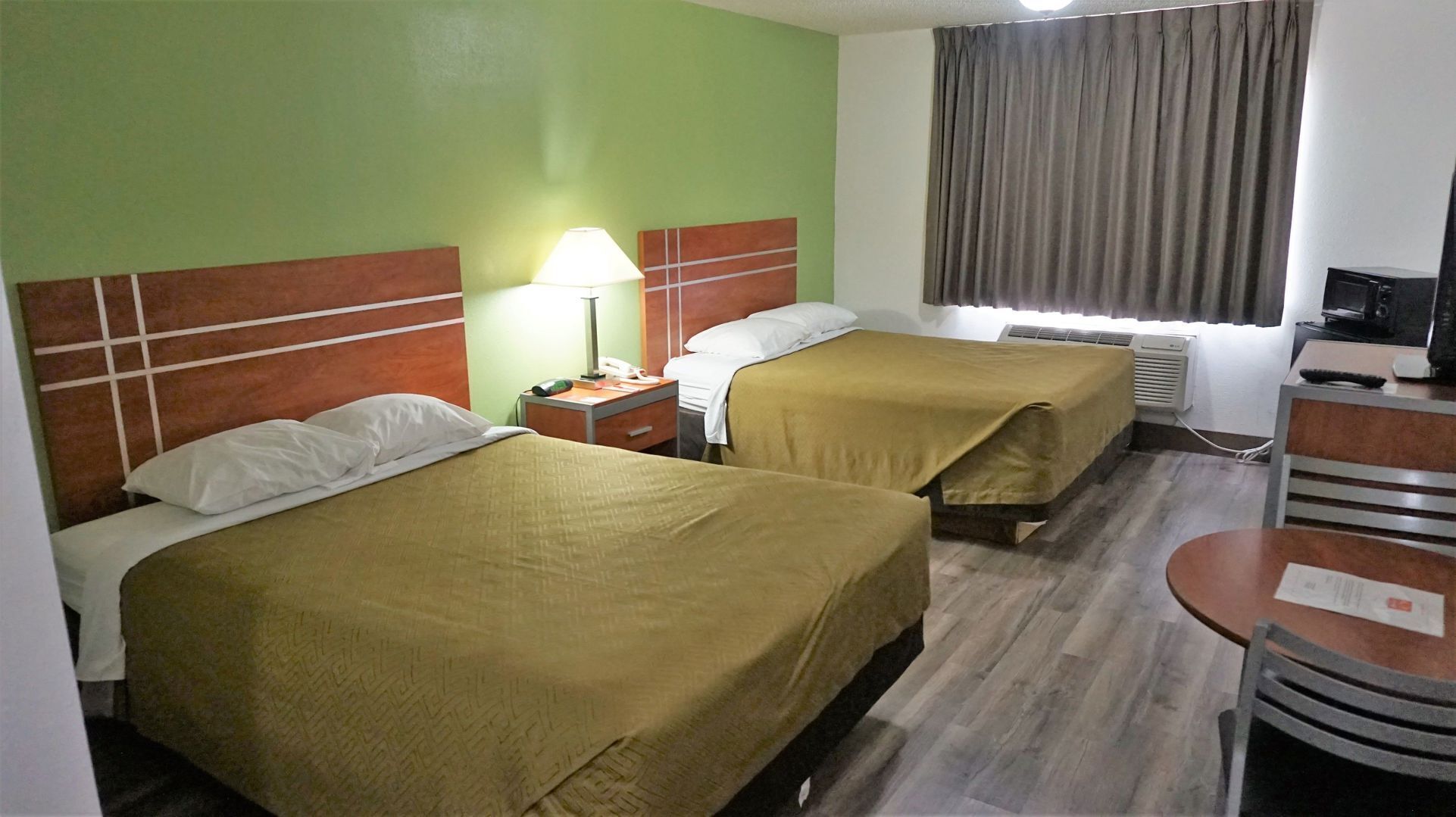 Blackout curtains, iron/ironing board, rollaway beds, free WiFi