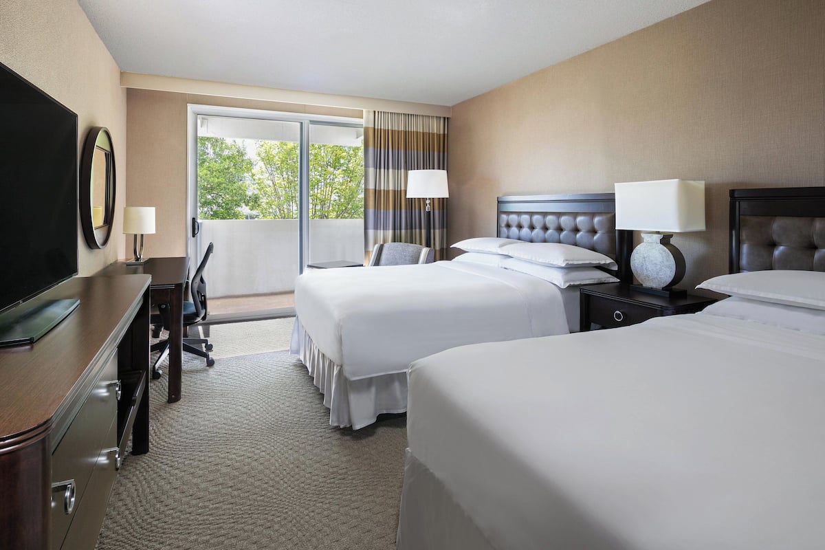 Room, 2 Double Beds, Non Smoking, Balcony | Premium bedding, in-room safe, desk, iron/ironing board