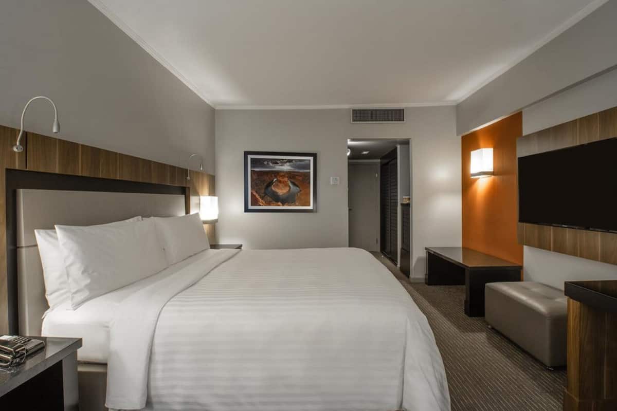 Room, 1 King Bed | Premium bedding, minibar, in-room safe, desk
