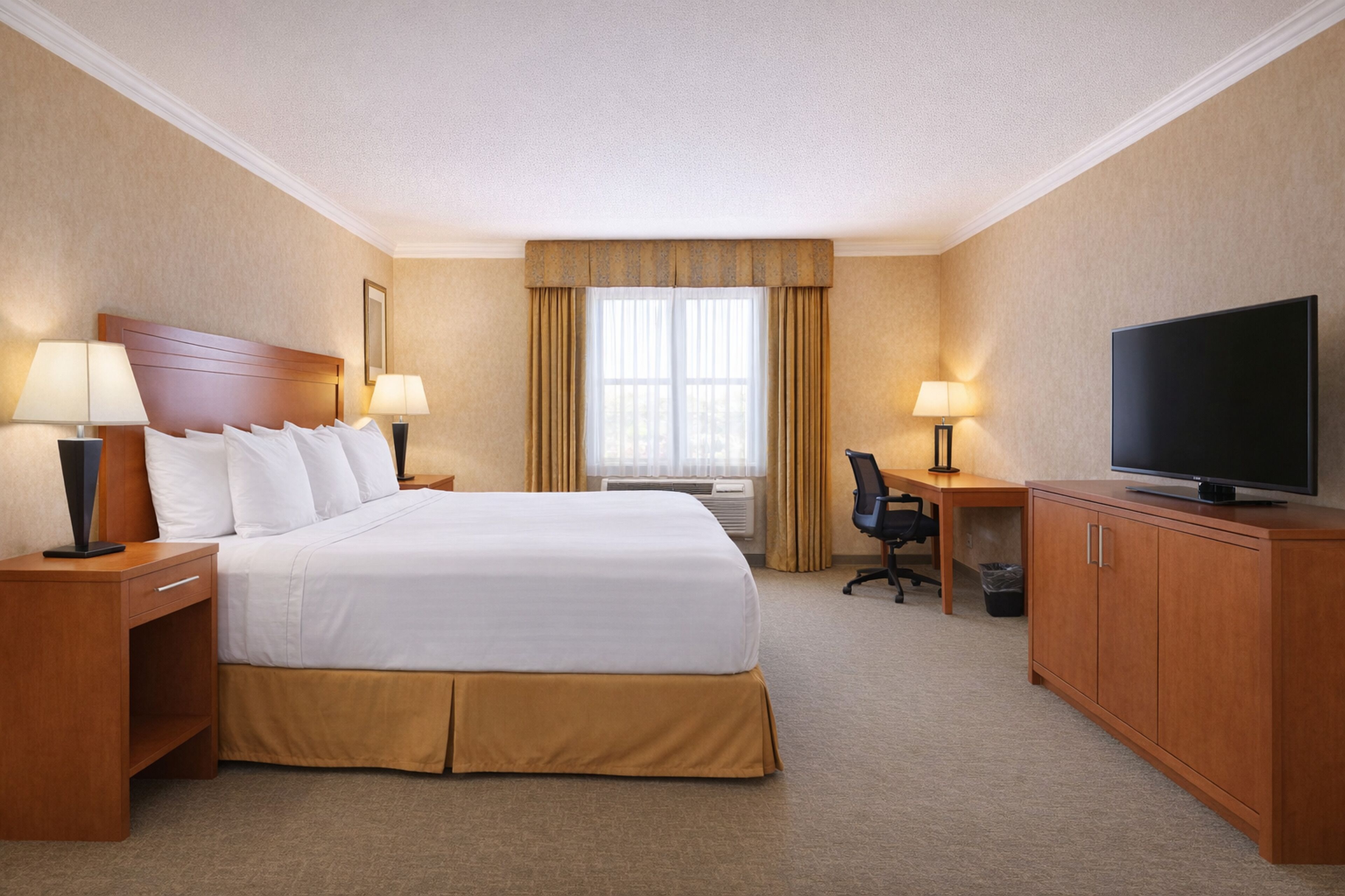 Standard Room, 1 King Bed, Accessible, Bathtub | Pillowtop beds, desk, laptop workspace, iron/ironing board